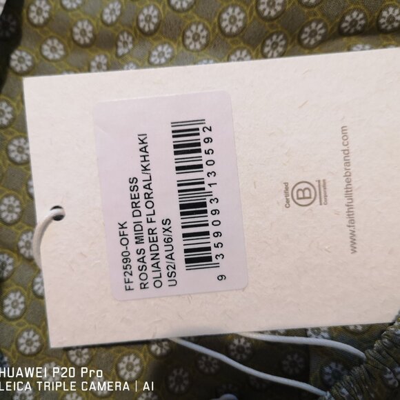 Rosas khaki dress by Faithfull the brand - Picture 11 of 12